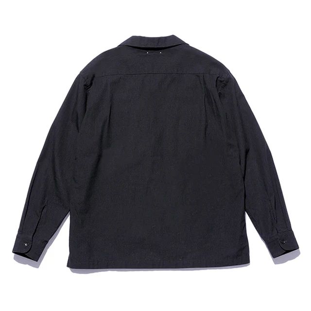 506 Chambray Open Collar L/S SH BLK