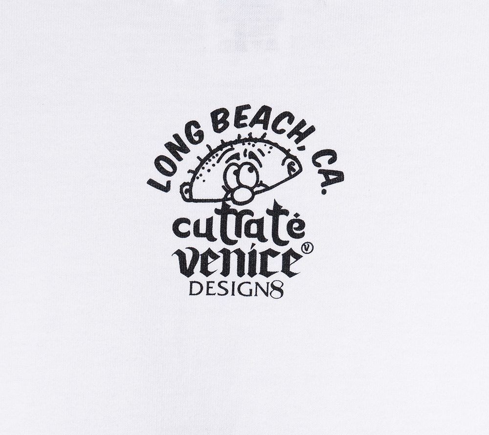 ×VENICE8 COFFEE HOUSE G.O.D DROP SHOULDER L/S TEE (WHT) / ドロップショルダー ロンT