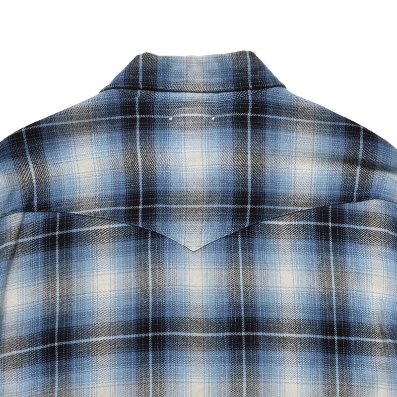 R.Flannel Ombre Western Shirt （BPT）｜ウエスタン チェックシャツ｜MDFBF10502