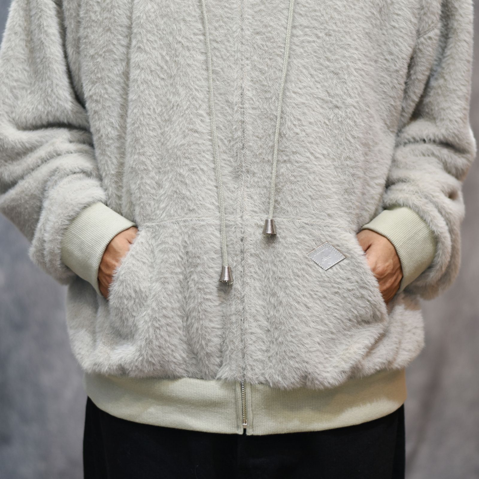 TEDDY BEAR HOODED SWEATER (MINT)｜テディベア スウェットパーカー｜PD25AC01