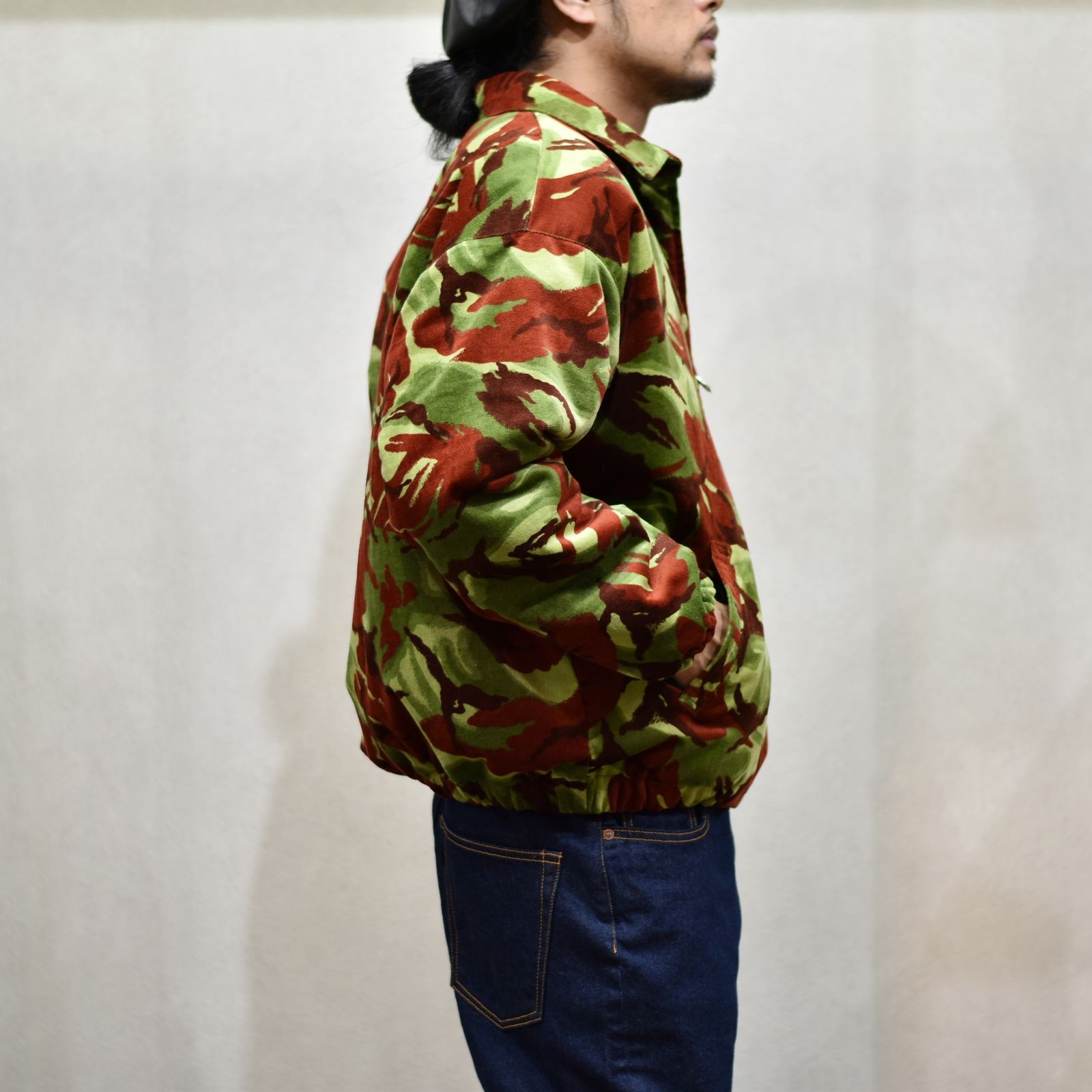 British camouflage pattern corduroy harrington jacket (Camo) / ブリティッシュ カモフラージュ コーデュロイ ハリントン ジャケット