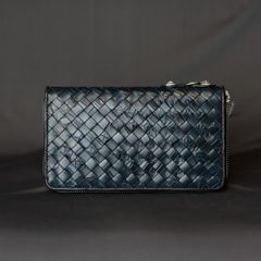 THE LINE オイルクロコメッシュ ロングウォレット