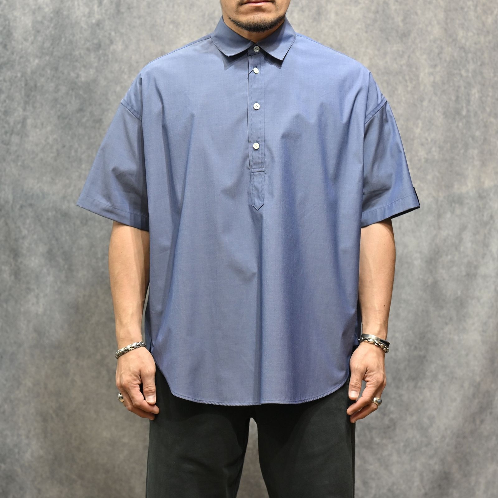 HALF SLEEVE SHIRT （NAVY / ネイビー）｜半袖プルオーバー シャツ｜2261-SH54-102-S