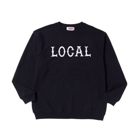 LOCAL CREW NECK SWEAT (NAVY)｜プリント スウェット トレーナー｜CR-26SS008