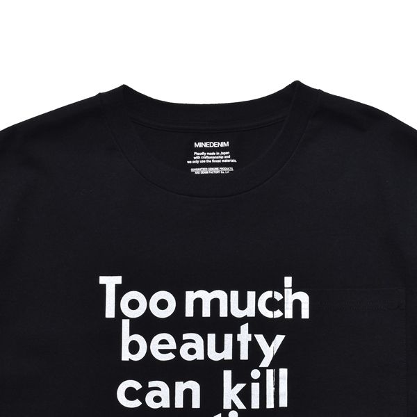 Too Much beauty TEE （BLK） プリント Tシャツ （ブラック）｜MDFBF08402