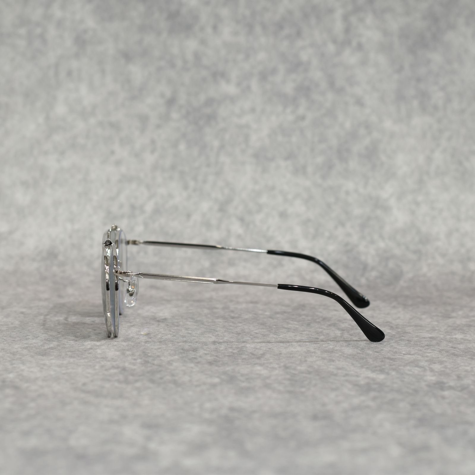 FLIP UP TYPE CIRCLE METAL GLASSES ＜EXCLUSIVE＞ (SILVER / GREEN)｜フリップアップタイプ サークルメタル サングラス｜CL-26SS001G EX