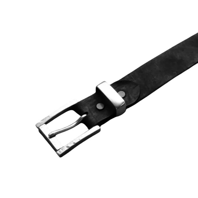 ダブルショルダー製品染め 35mm ベルト （BLACK）｜318-27
