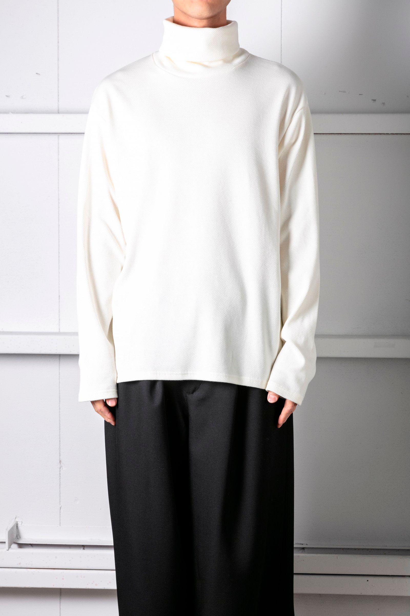 prasthana - base layer turtle neck 2 (OFF WHITE) / ベース