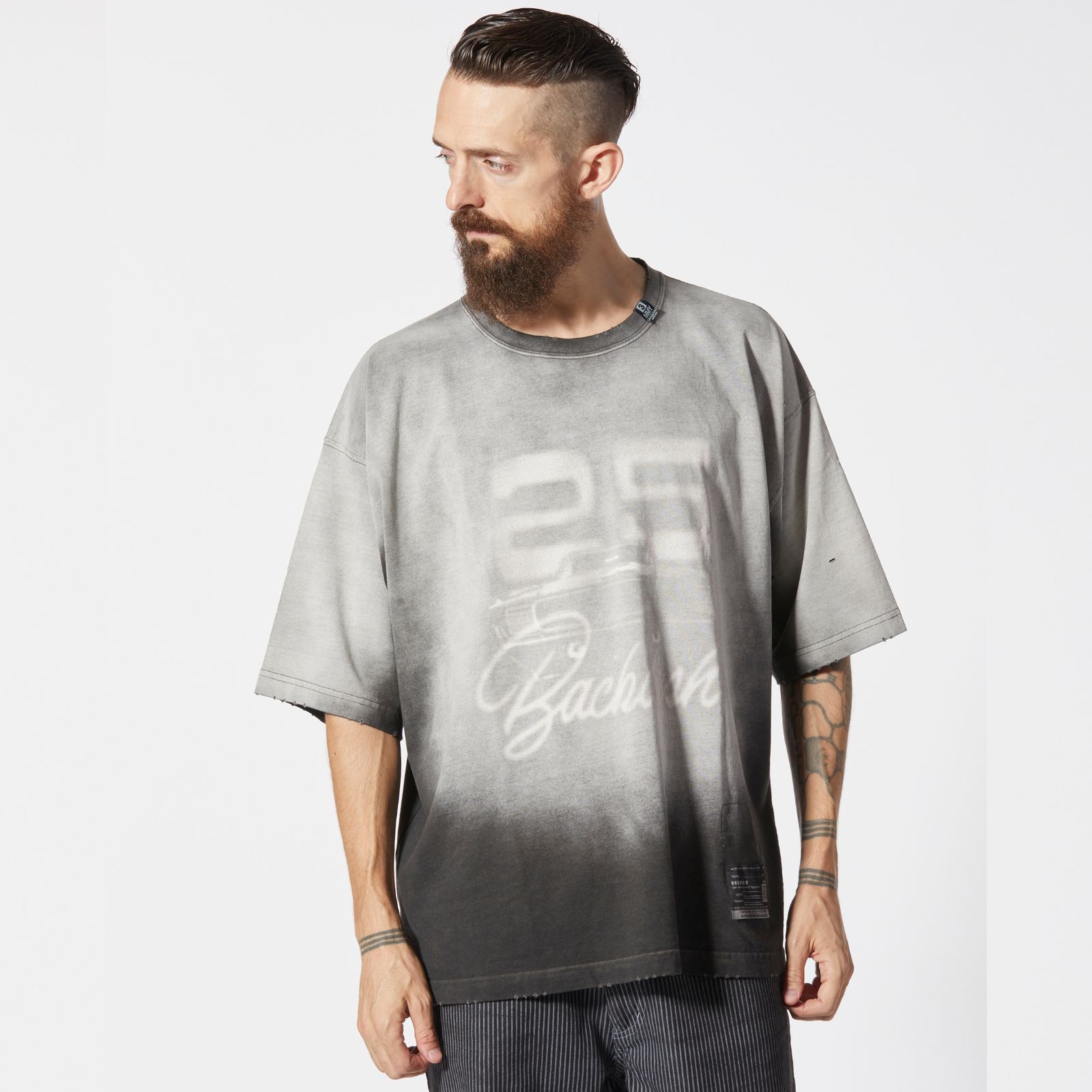 ［25周年記念］ × Maison MIHARA YOSUHIRO 硫化染めTシャツ （BEIGE / ベージュ） MB-25-SH-03C