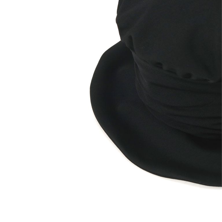 yohji yamamoto - GABARDINE HIGH CROWN HAT (BLACK) | ハイ yohji yamamoto - GABARDINE HIGH CROWN HAT (BLACK) | ハイ