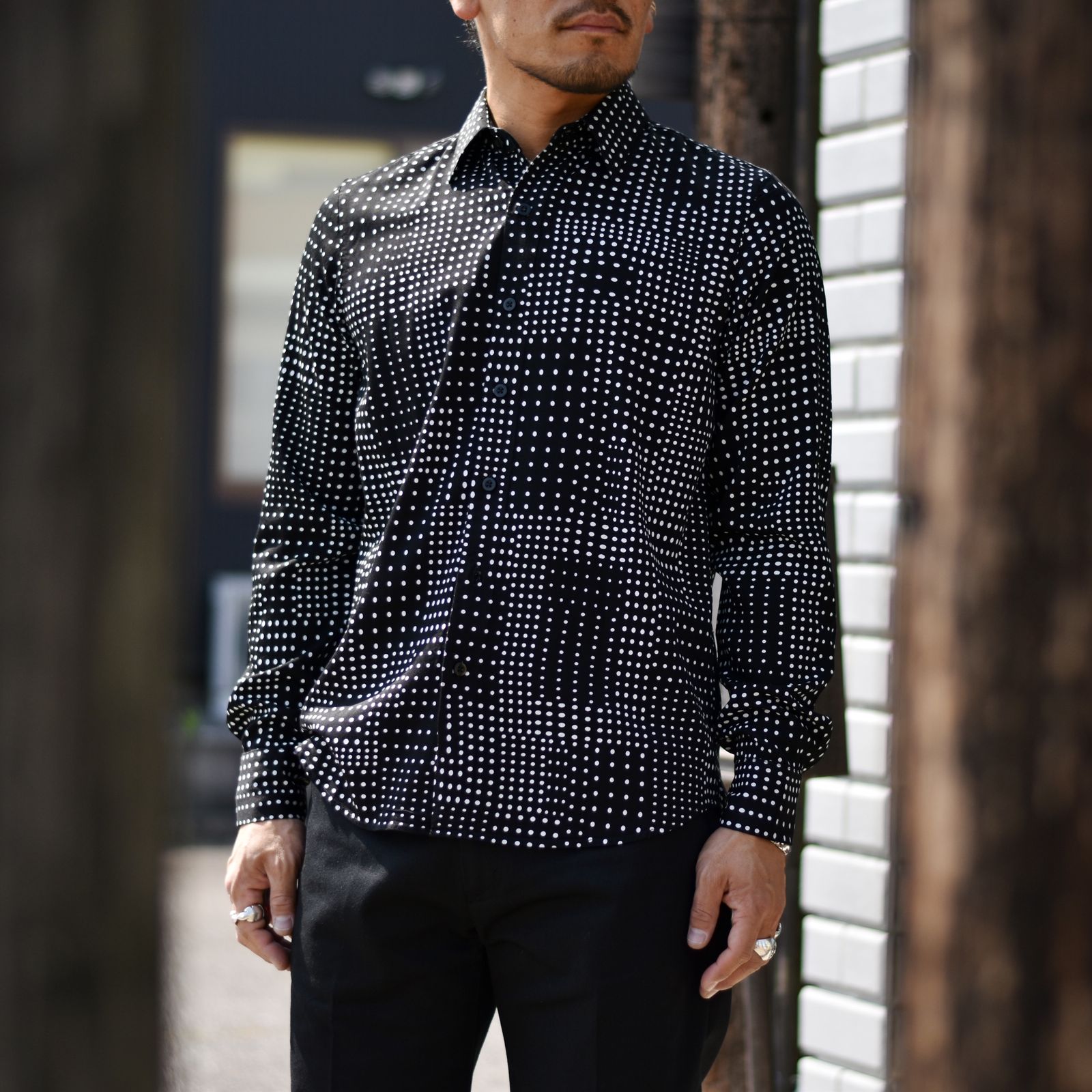 Distortion Dot CU．Denim Regular SH