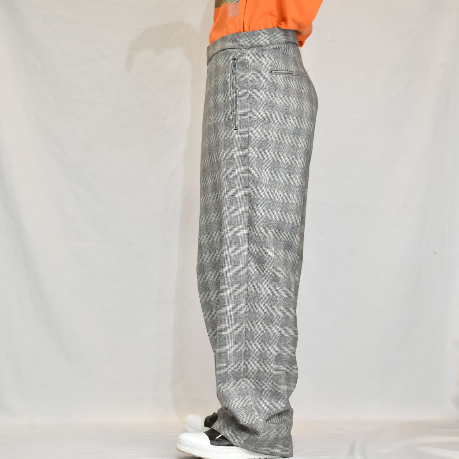 FACETASM - CHECK WRAP PANTS (GRAY CHECK) / チェック ラップパンツ 