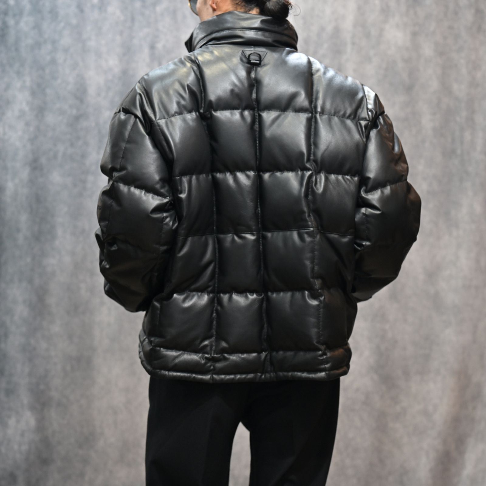 LEATHER DOWN JK (BLACK） / レザー ダウンジャケット （ブラック） 78001130