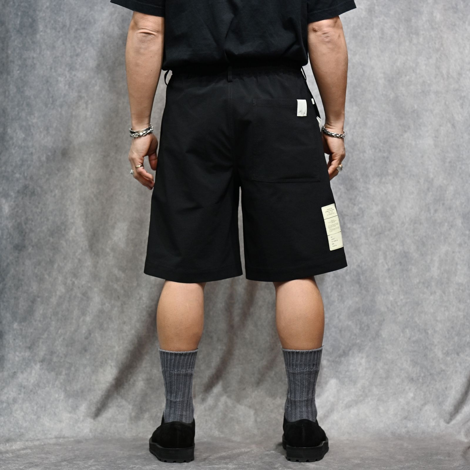TUCK HALF PANTS （BLACK / ブラック）｜タック ハーフパンツ｜9261-CP54-002