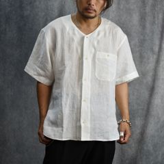 Koikuchi Shirt "HANABI" (WHITE) / 鯉口シャツ
