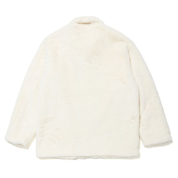 Fake Fur Middle Jacket （WHITE） / フェイクファー ジャケット ブルゾン （ホワイト）