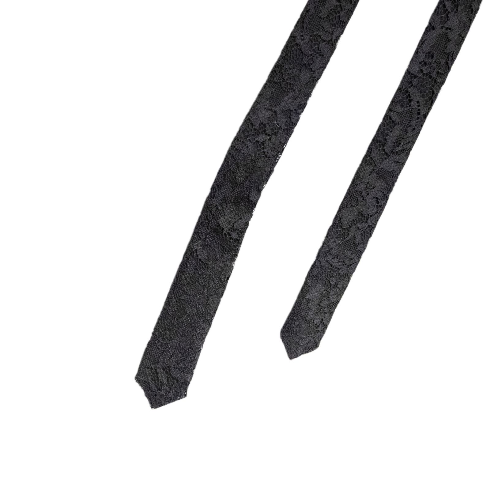 ORIGINAL TIE 003 (BK)｜フラワーレース ネクタイ｜PD25AAC07