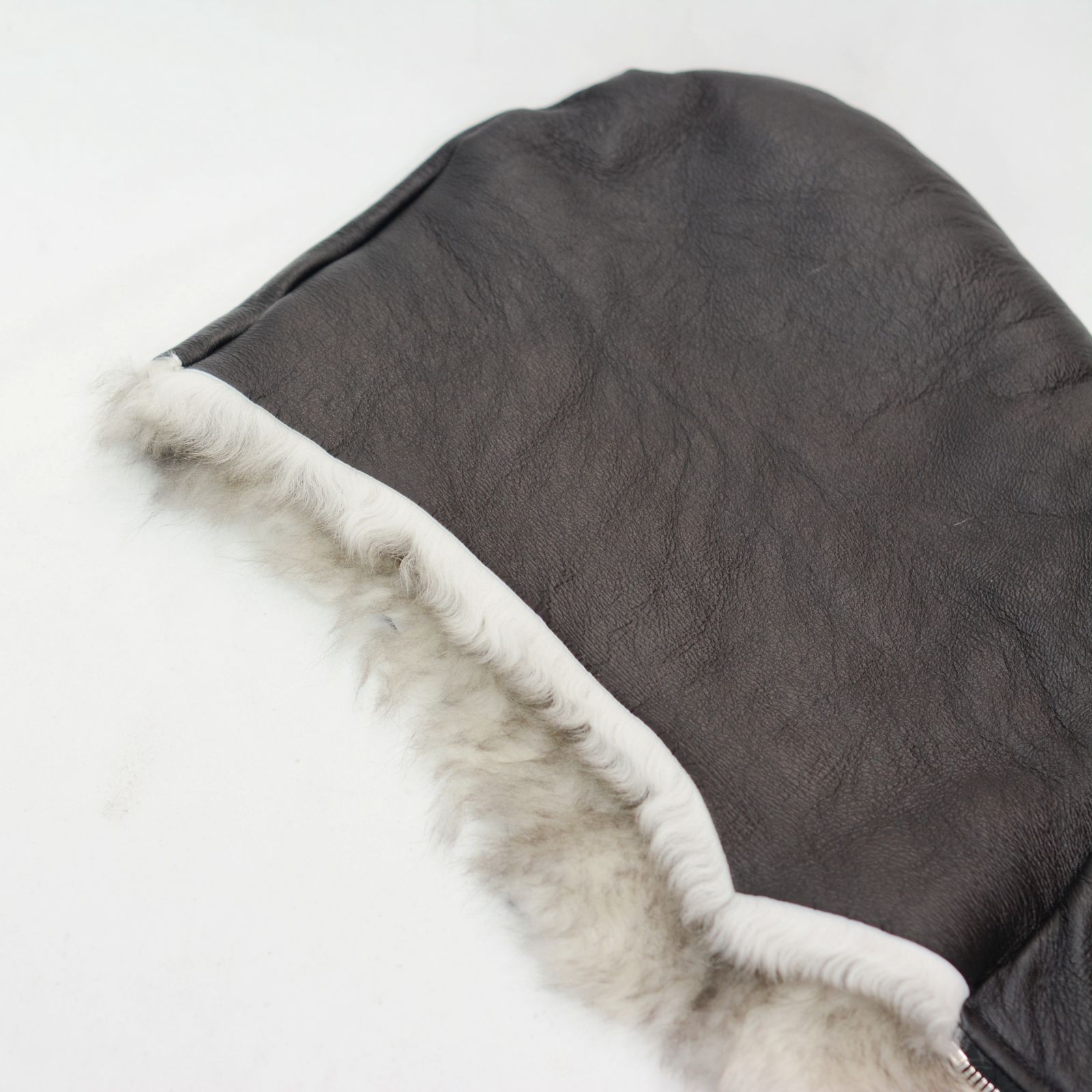 SHEEP SHEARLING ZIP HOOD"