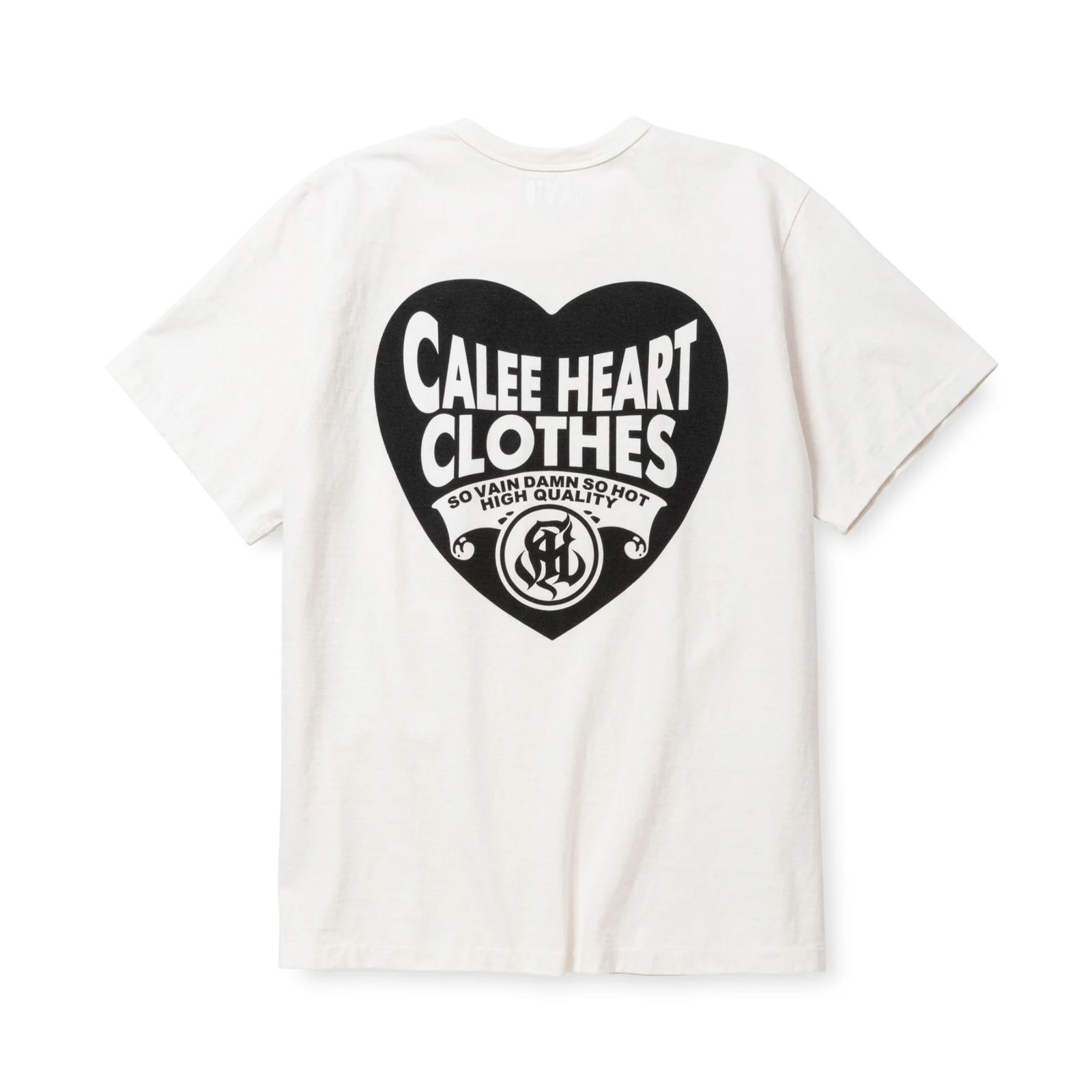 BINDER NECK CALEE CLOTHING VINTAGE TEE (WHITE) / プリントTシャツ
