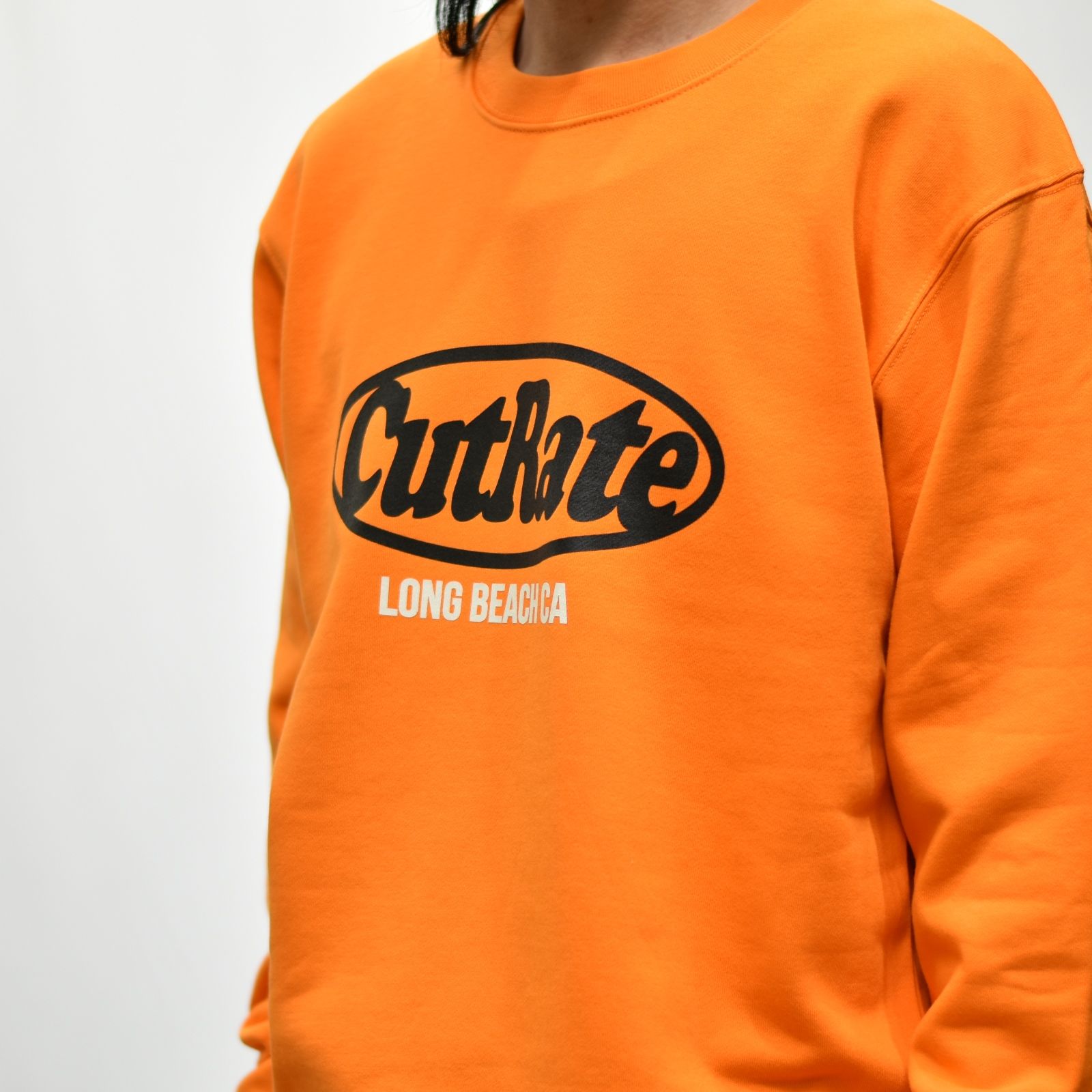 CUTRATE LOGO L/S SWEAT SHIRT  (ORANGE)