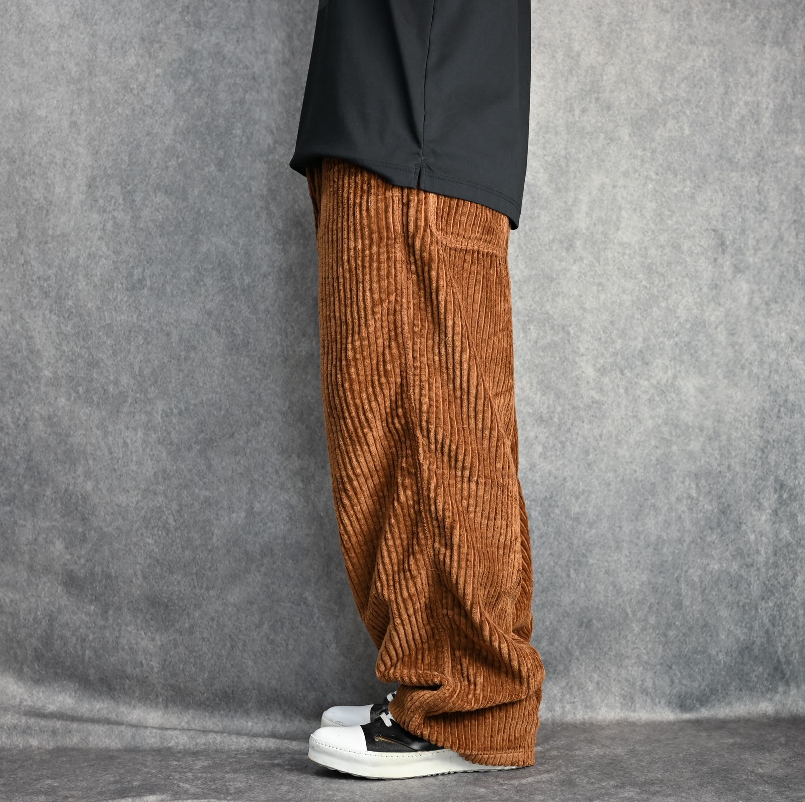コットンリネン コーデュロイパンツ （BROWN / ブラウン）