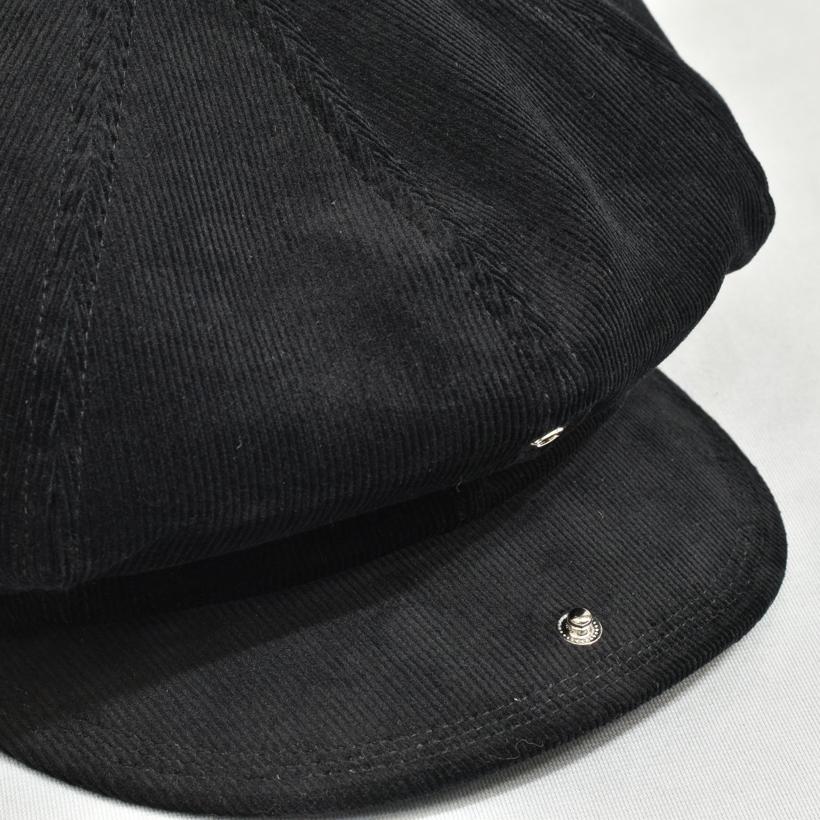 16W Couduroy Casquette "OLDBOY" (BLACK)｜コーデュロイ キャスケット｜Y01005