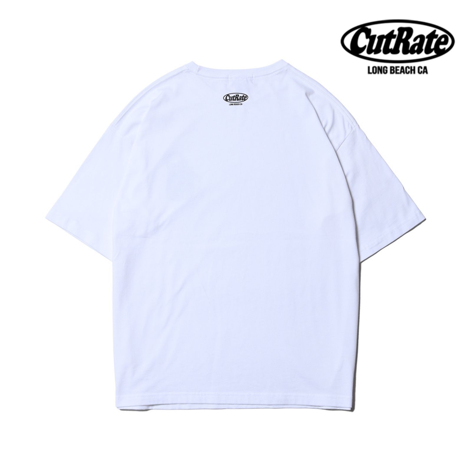 SKULLS COFFEE LOGO DROPSHOULDER S/S T-SHIRT (WHITE) / ドロップショルダー プリントTシャツ