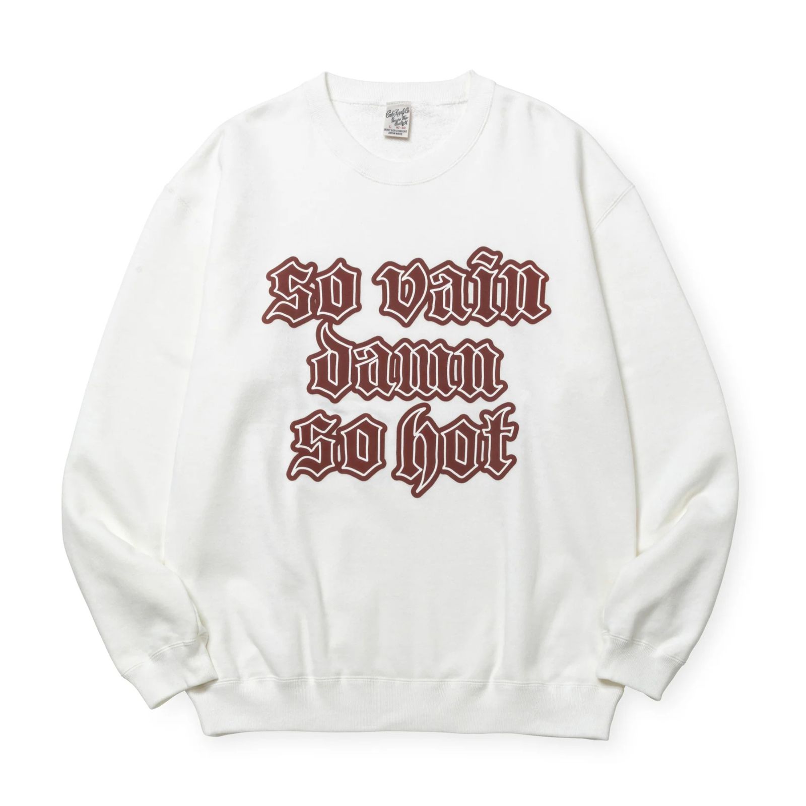 "S.V.D.S.H" CREW NECK SW ＜NATURALLY PAINT DESIGN＞ (WHITE) / クルーネック 発砲プリント スウェット トレーナー