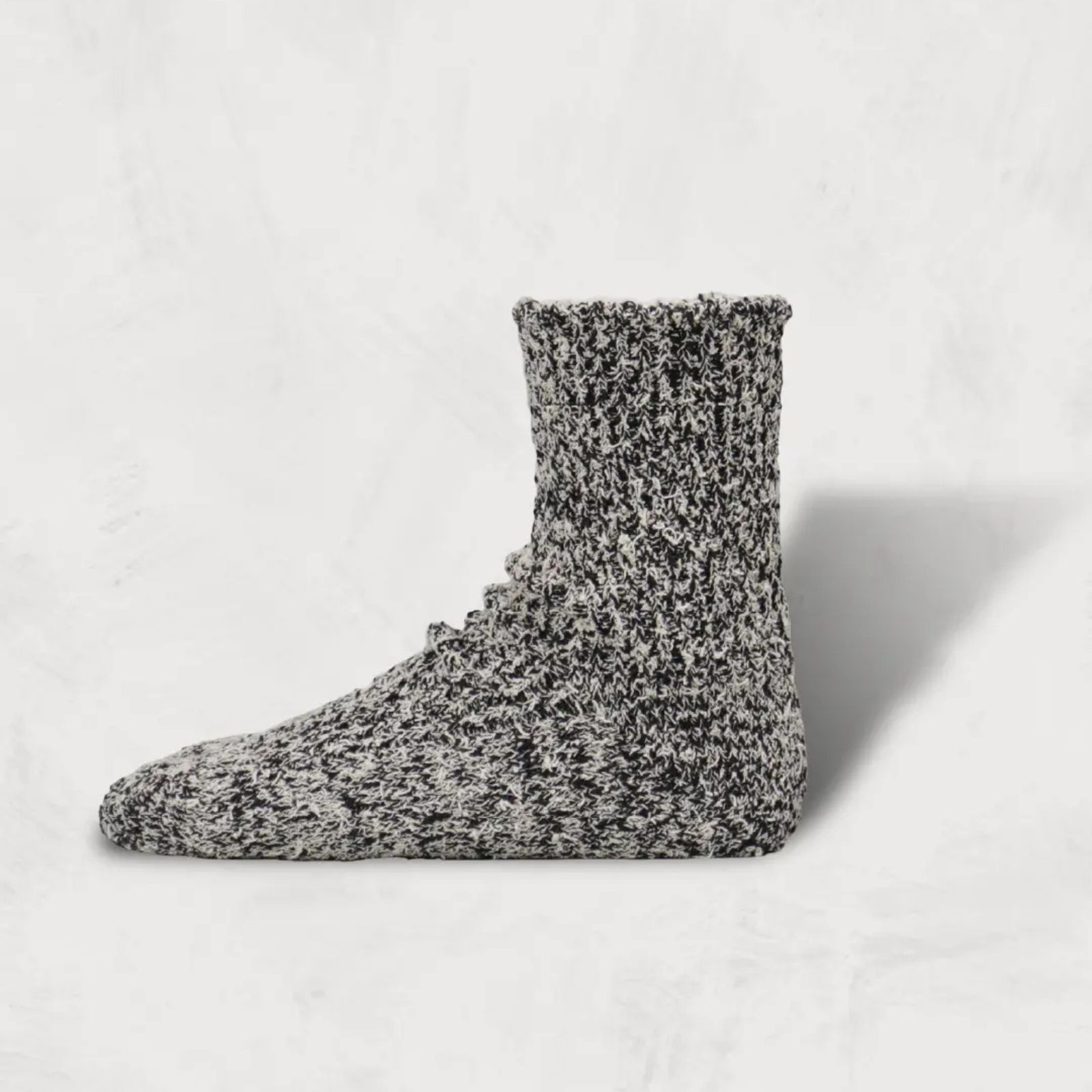 SHOWATABÉ｜Textured Cotton Socks (Black×White)｜2nd Collection｜靴下・ソックス