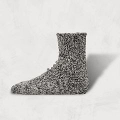 SHOWATABÉ｜Textured Cotton Socks (Black×White)｜2nd Collection｜靴下・ソックス
