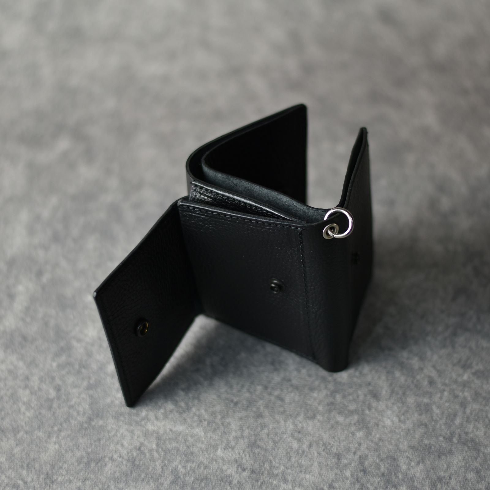CALEE - STUDS LEATHER MULTI CASE WALLET (BLACK) / スタッズ