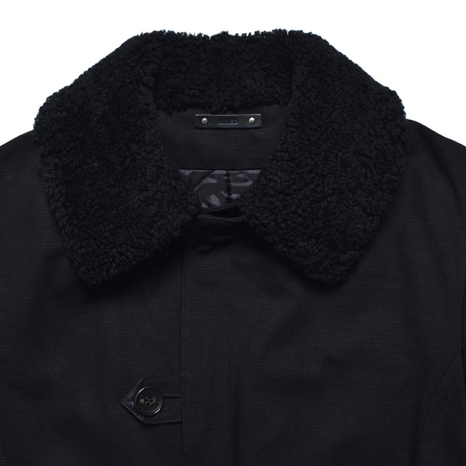 Mouton Collar Duck Military Haif CT （BLK）｜ムートンカラー ミリタリーハーフコート｜2511-9004