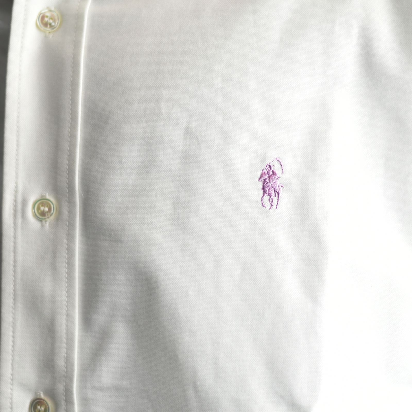 COTTON OXFORD SHIRT (WHT) / オックスフォード BDシャツ