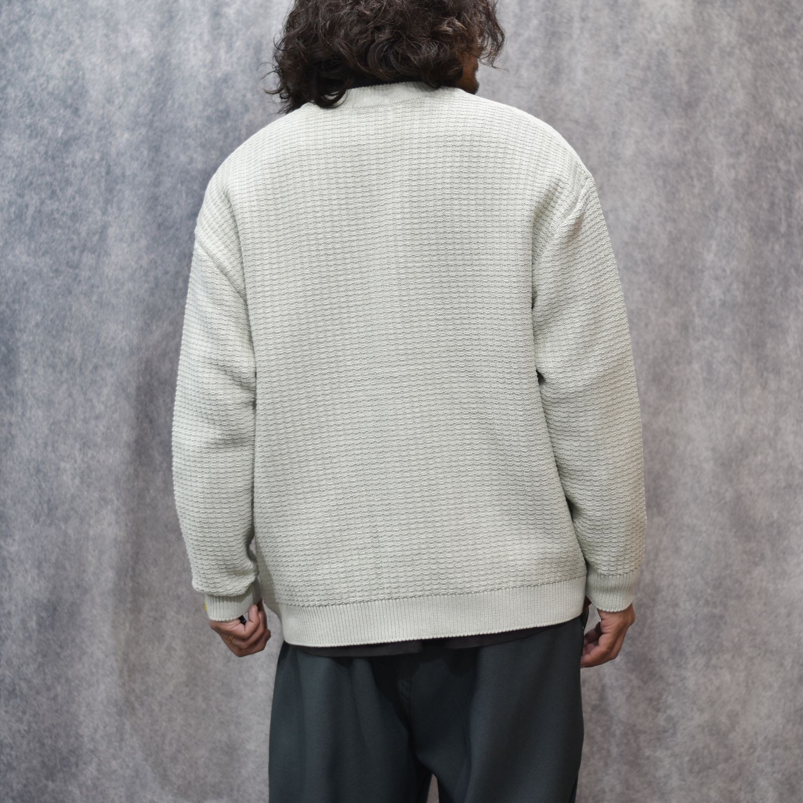 ×EYYA KNIT BIG WAFFLE KNIT CARDIGAN (ICY WHITE)｜× エイヤ ワッフル ニット カーディガン｜CL-26SS001EYYA