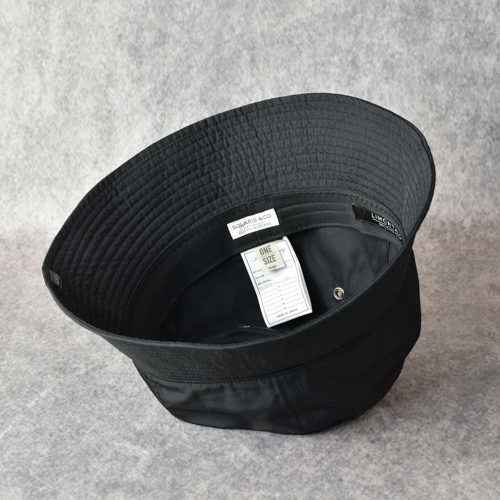 Limonta Twill Bowler Bucket "OLDBOY" (BLACK) / ボーラータイプ バケットハット