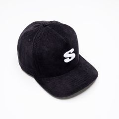 S Courdoroy Velcroback (Black)