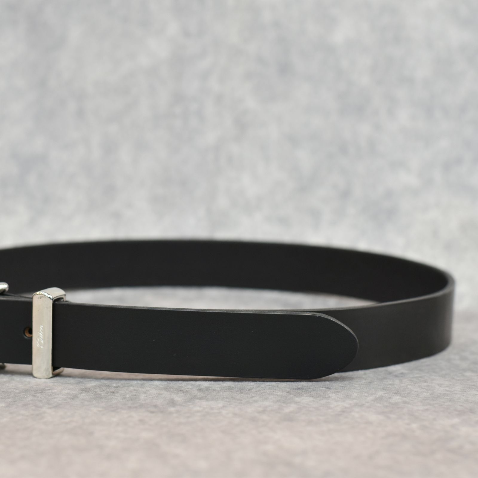 LEATHER PLANE BELT (BLACK)｜プレーン レザーベルト｜CL-25AW020LE
