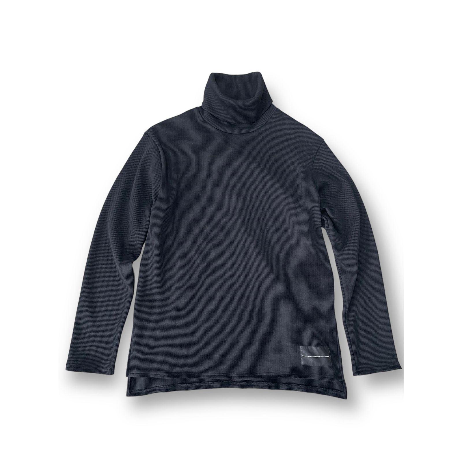 base layer turtle neck #17 (BLACK) / ワッフル タートルネック