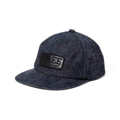 LEATHER WAPPEN DENIM CAP (INDIGO BLUE)｜レザーワッペン デニム ベースボールキャップ｜CL-26AWCP001