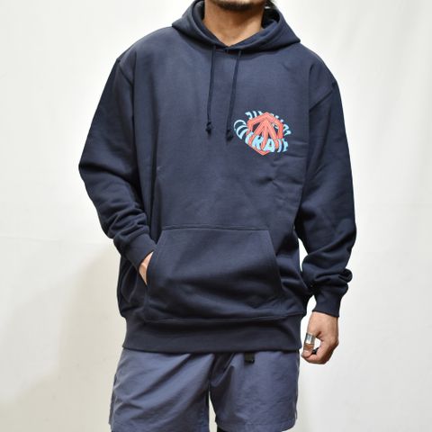 CUTRATE NS LOGO L/S PULLOVER PARKA  (NAVY)