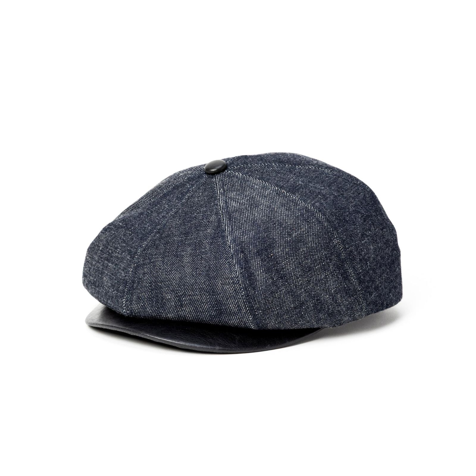 LEATHER WAPPEN DENIM BRIM LEATHER CAS (INDIGO BLUE)｜レザーワッペン デニム デニムキャスケット｜CL-26AWCP002
