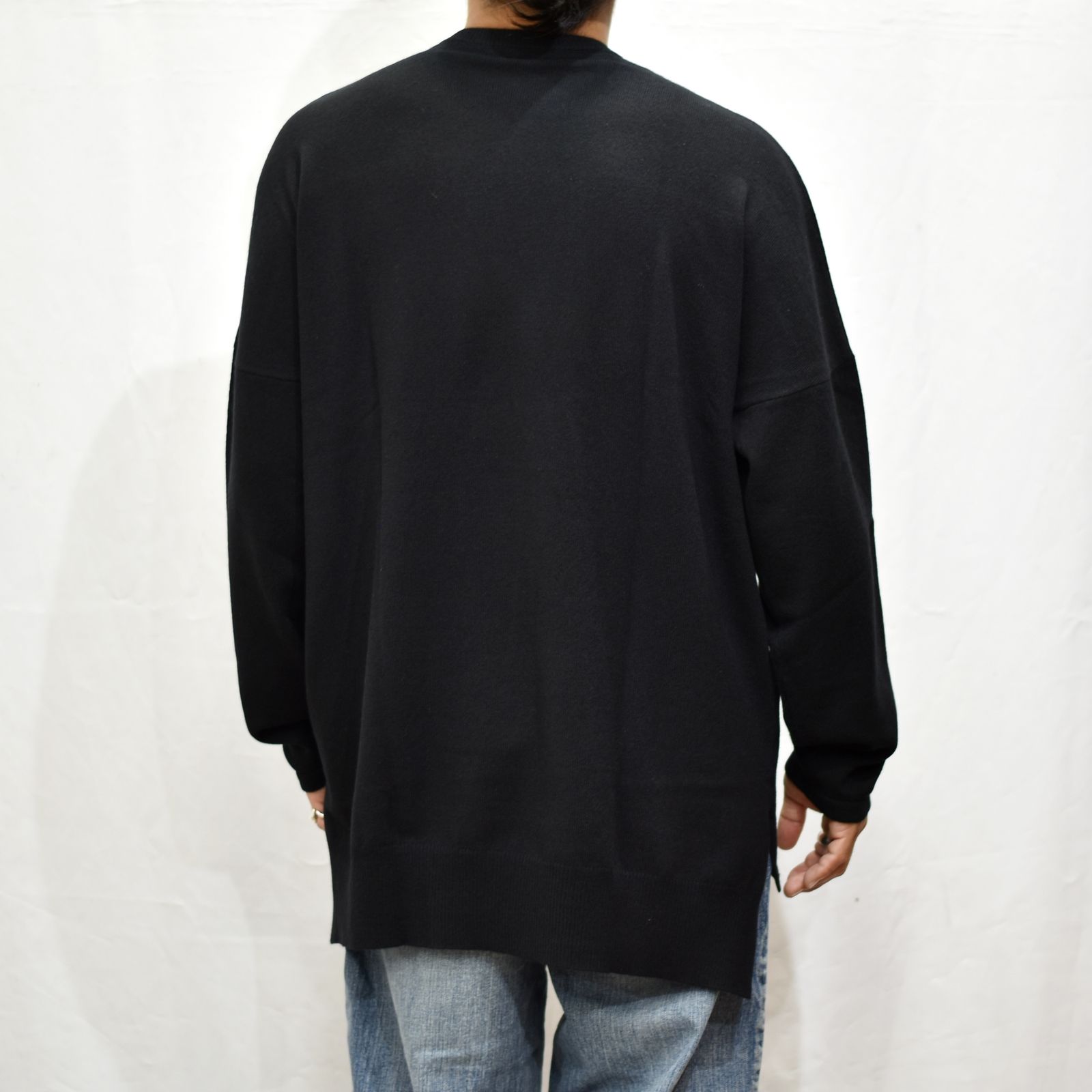 ウールカシミアニット クルーネック （BLACK）
