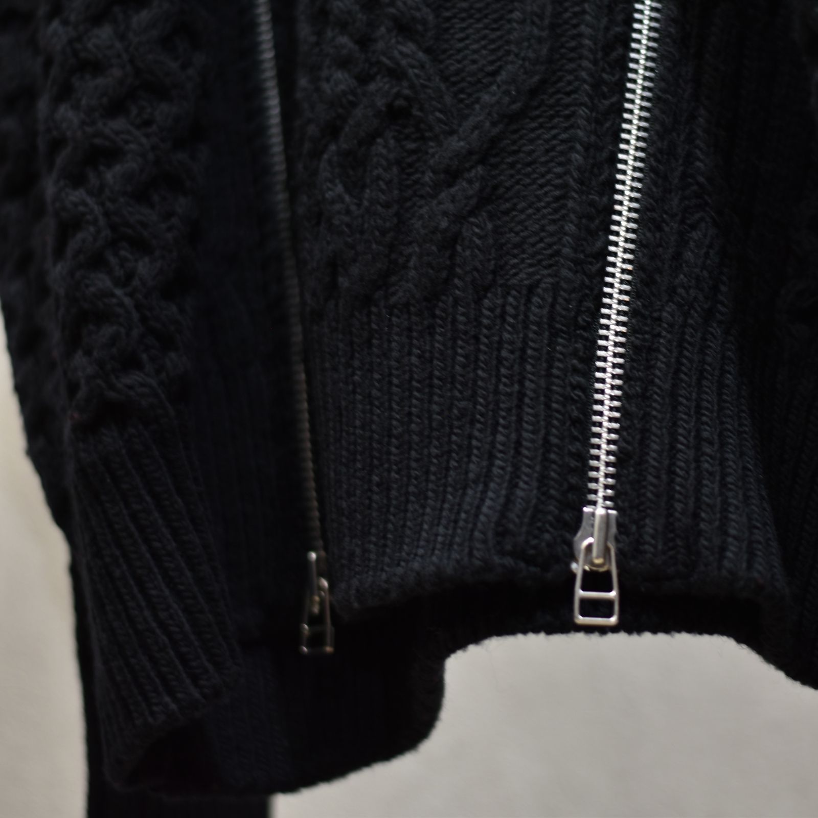 JOHNLAWRENCESULLIVAN - ZIPPED FISHERMAN KNIT SWEATER