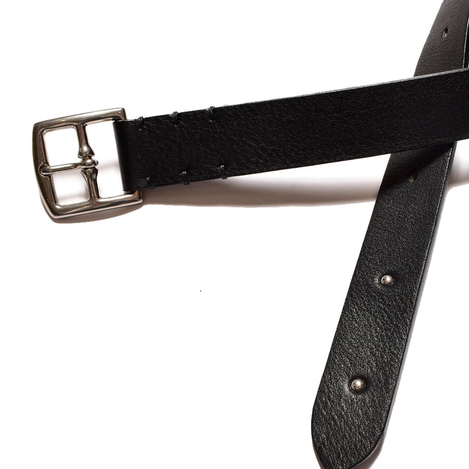 Rusty Calf Leather Belt （BLK） / レザーベルト （ブラック）