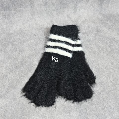 Y-3 STRIPES GLOVES （BLACK） / ニット グローブ 手袋 （ブラック）｜KV2909