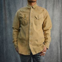 ジャパンカーフ 白鞣し ウエスタンシャツ （BEIGE）