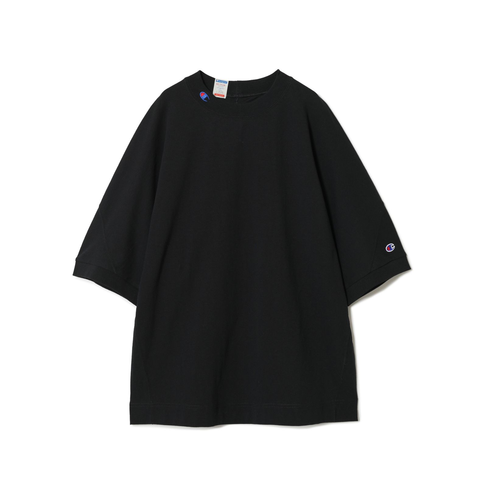 × champion  T-SH （BLACK） /  クルーネック Tシャツ （ブラック）