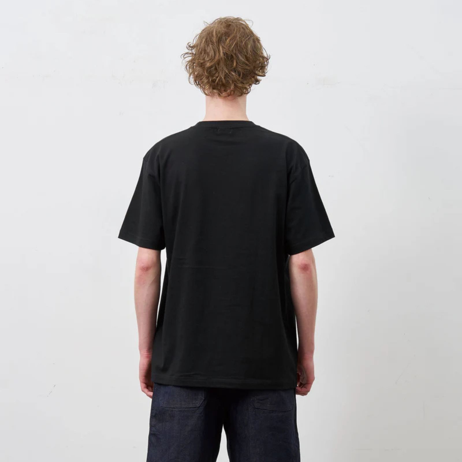 Y1935 FAKE POCKET TEE （BLACK）｜ フェイクポケット プリント Tシャツ （ブラック） 602-261-16