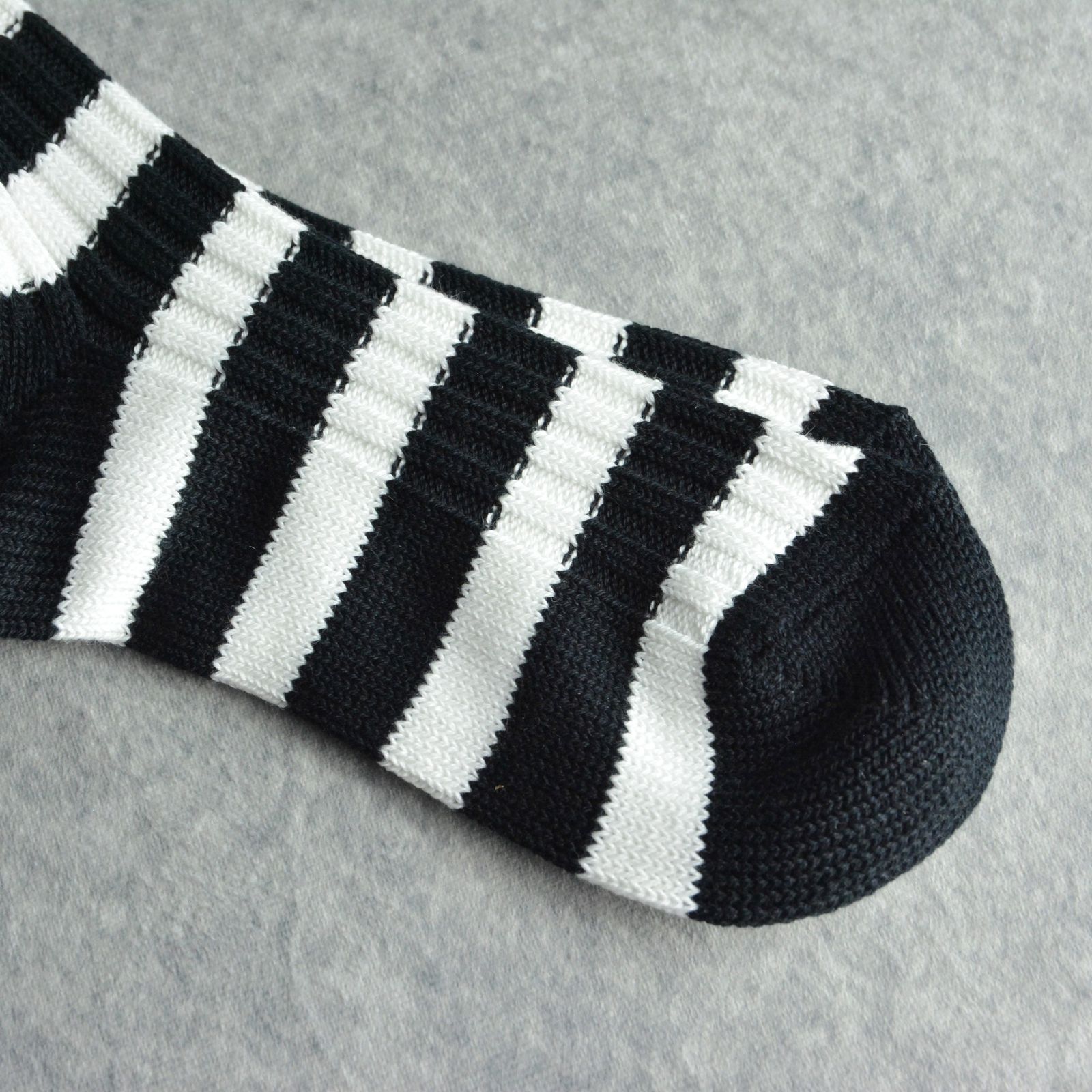 decka* MINEDENIM Border Rib SOX （WPT） /  ボーダーリブソックス （ホワイト）