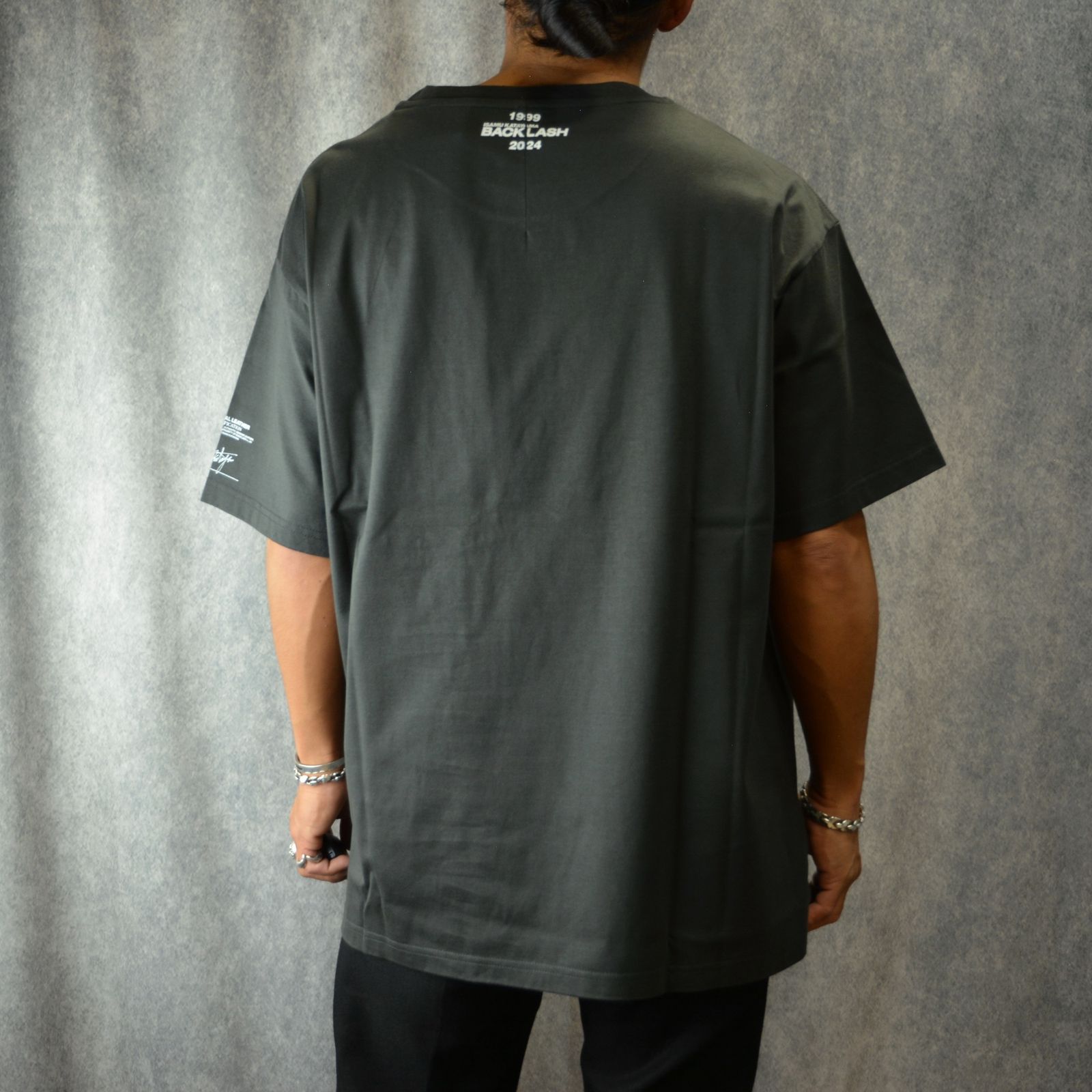 ハイゲージ天竺 ドロップショルダー Tシャツ (GRAY)